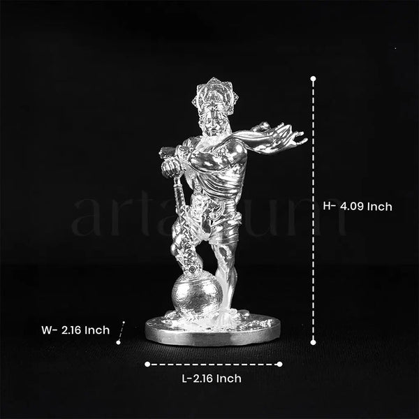 Bahubali Hanuman Silver Plated Idol