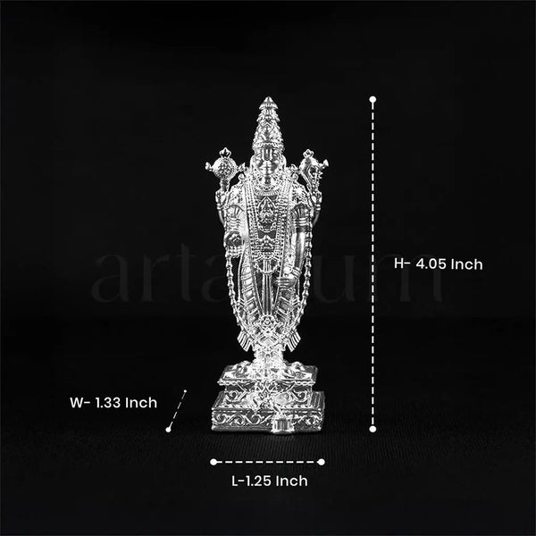 Venkateshwar Balaji Silver Plated Idol