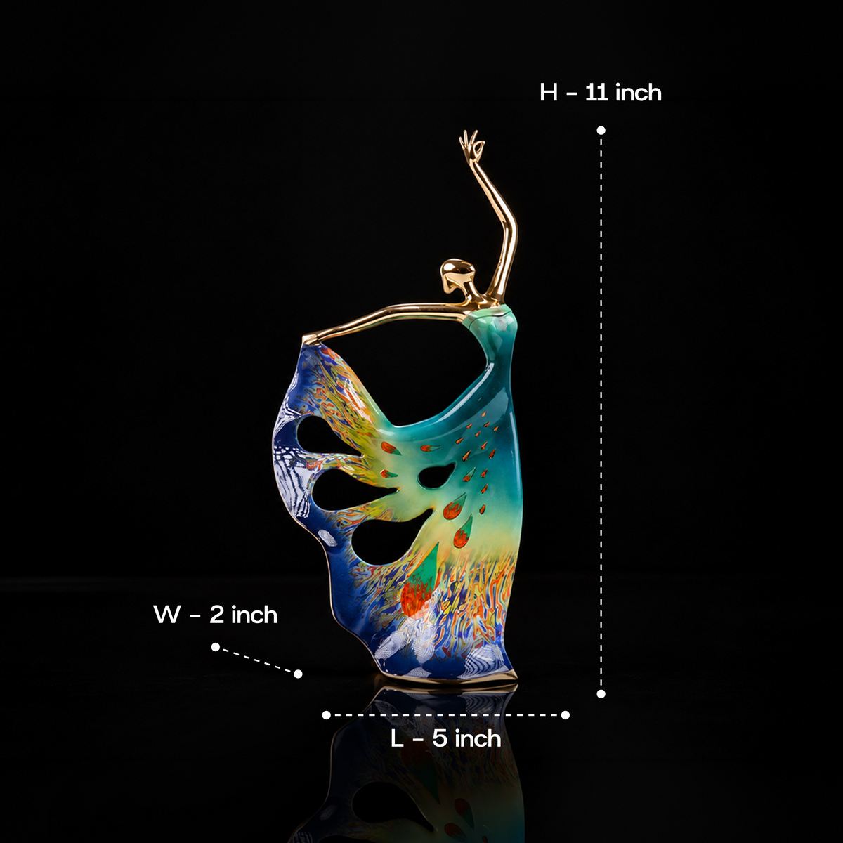 Handcrafted Brass Dancing Girl Sculpture 