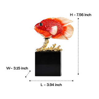 Saffron Crystal & Alloy Goldfish 