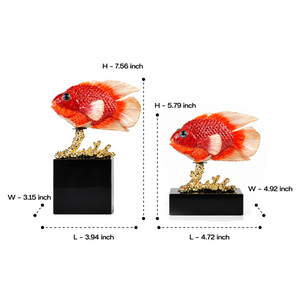 Saffron Crystal & Alloy Goldfish 