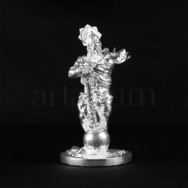Bahubali Hanuman Silver Plated Idol