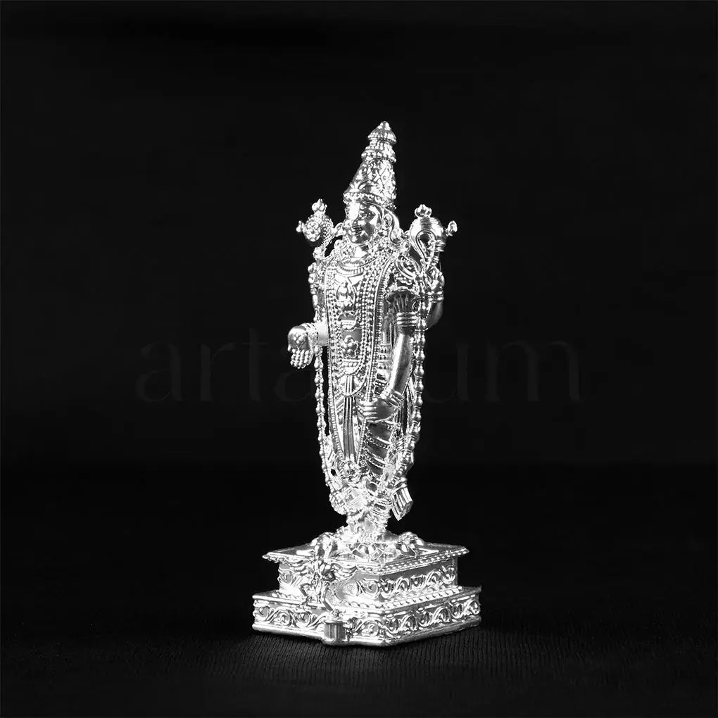 Venkateshwar Balaji Silver Plated Idol