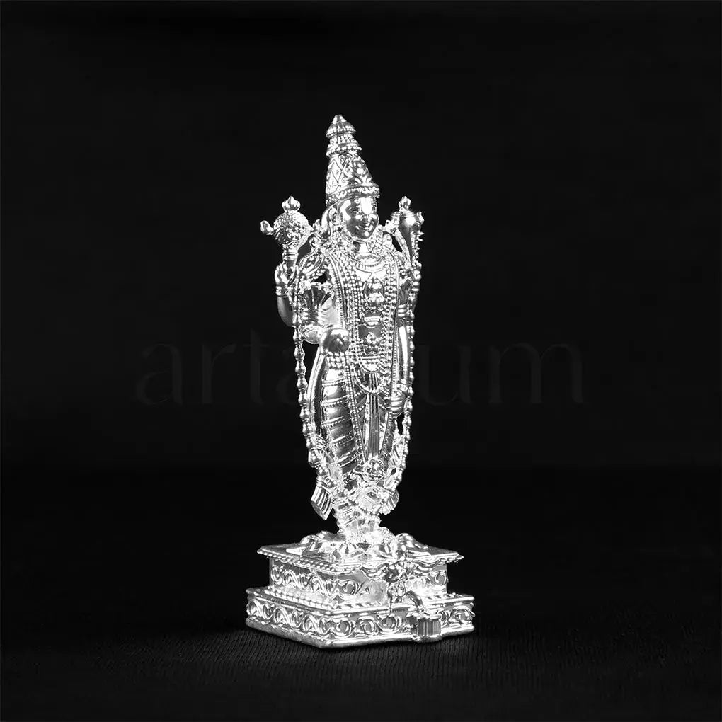 Venkateshwar Balaji Silver Plated Idol