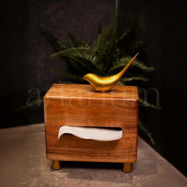 Wooden Wing Tissue Box