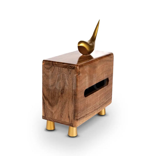 Wooden Wing Tissue Box