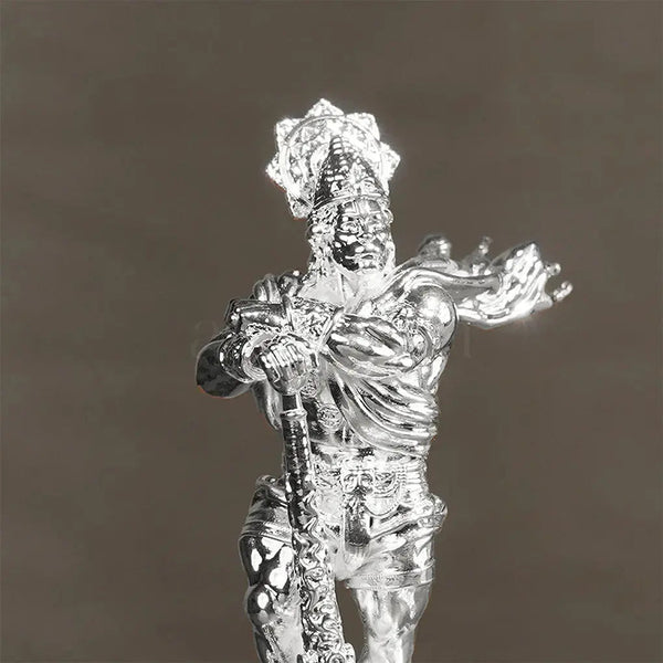 Bahubali Hanuman Silver Plated Idol