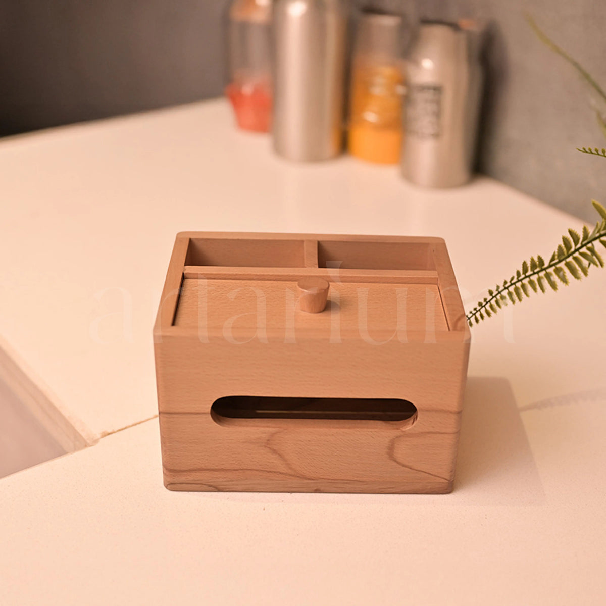 All-in-One Wooden Desk Organizer
