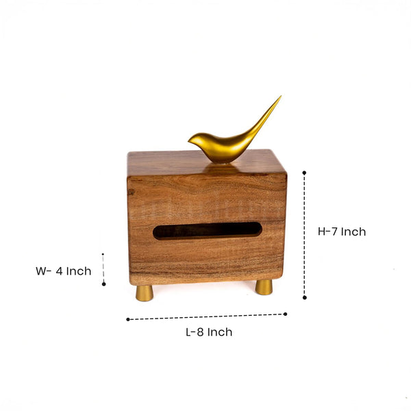 Wooden Wing Tissue Box
