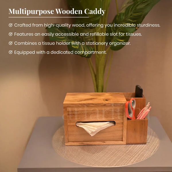 Multipurpose Wooden Caddy