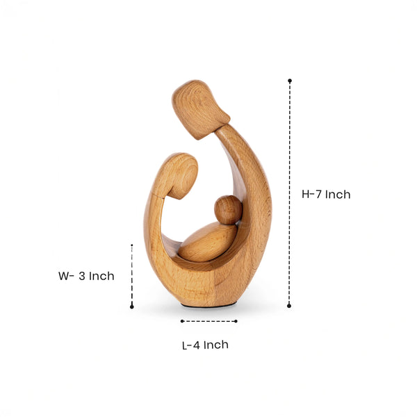 Wooden Family Figurine