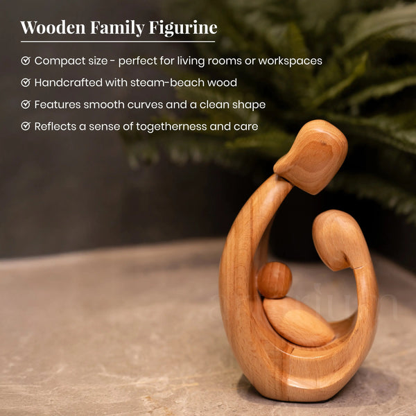 Wooden Family Figurine