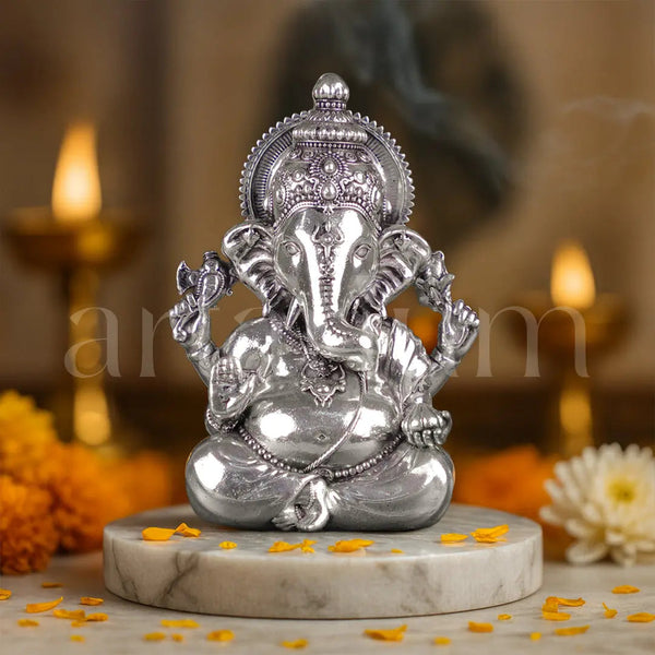 Brass Vighnaharta Ganesha Idol