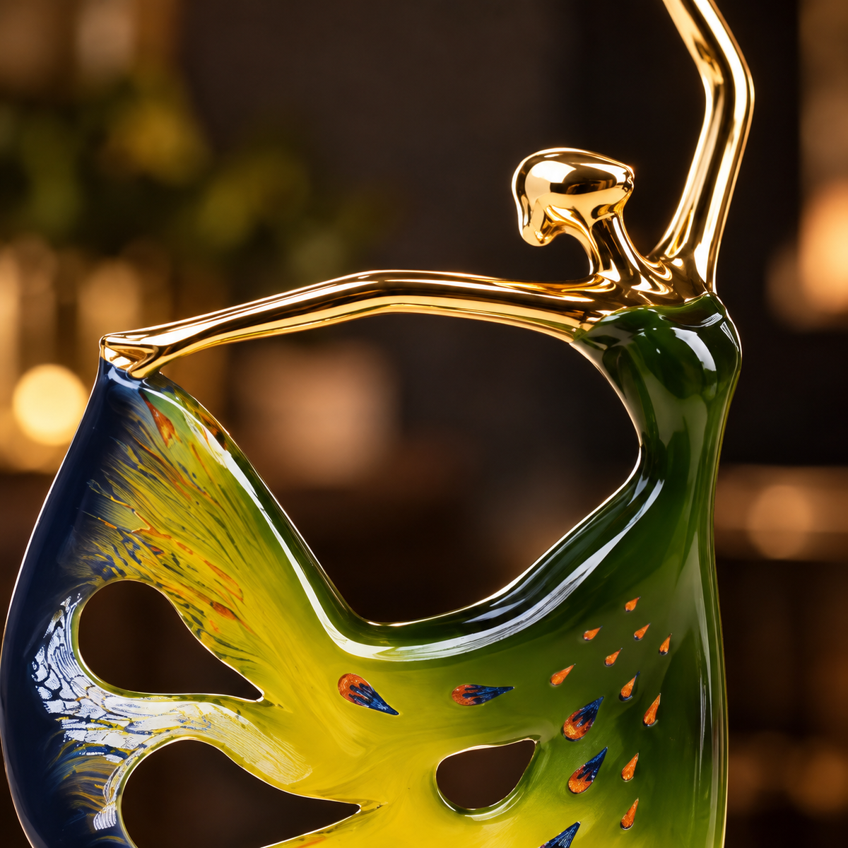 Handcrafted Brass Dancing Girl Sculpture 