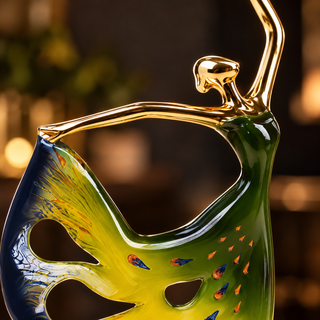 Handcrafted Brass Dancing Girl Sculpture 