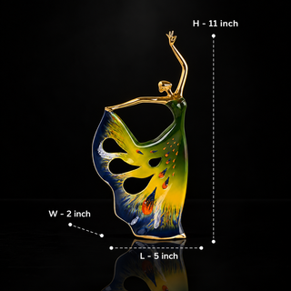 Handcrafted Brass Dancing Girl Sculpture 