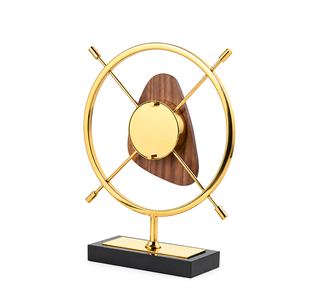 Walnut Wood Crystal Table Clock 