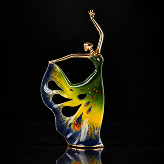 Handcrafted Brass Dancing Girl Sculpture 
