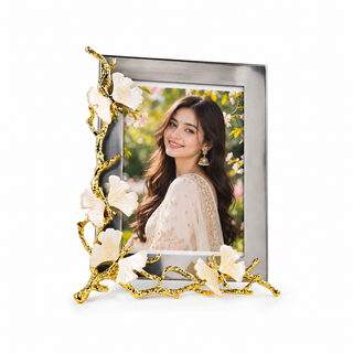 Gold Alloy Ginkgo Leaf Photo Frame 
