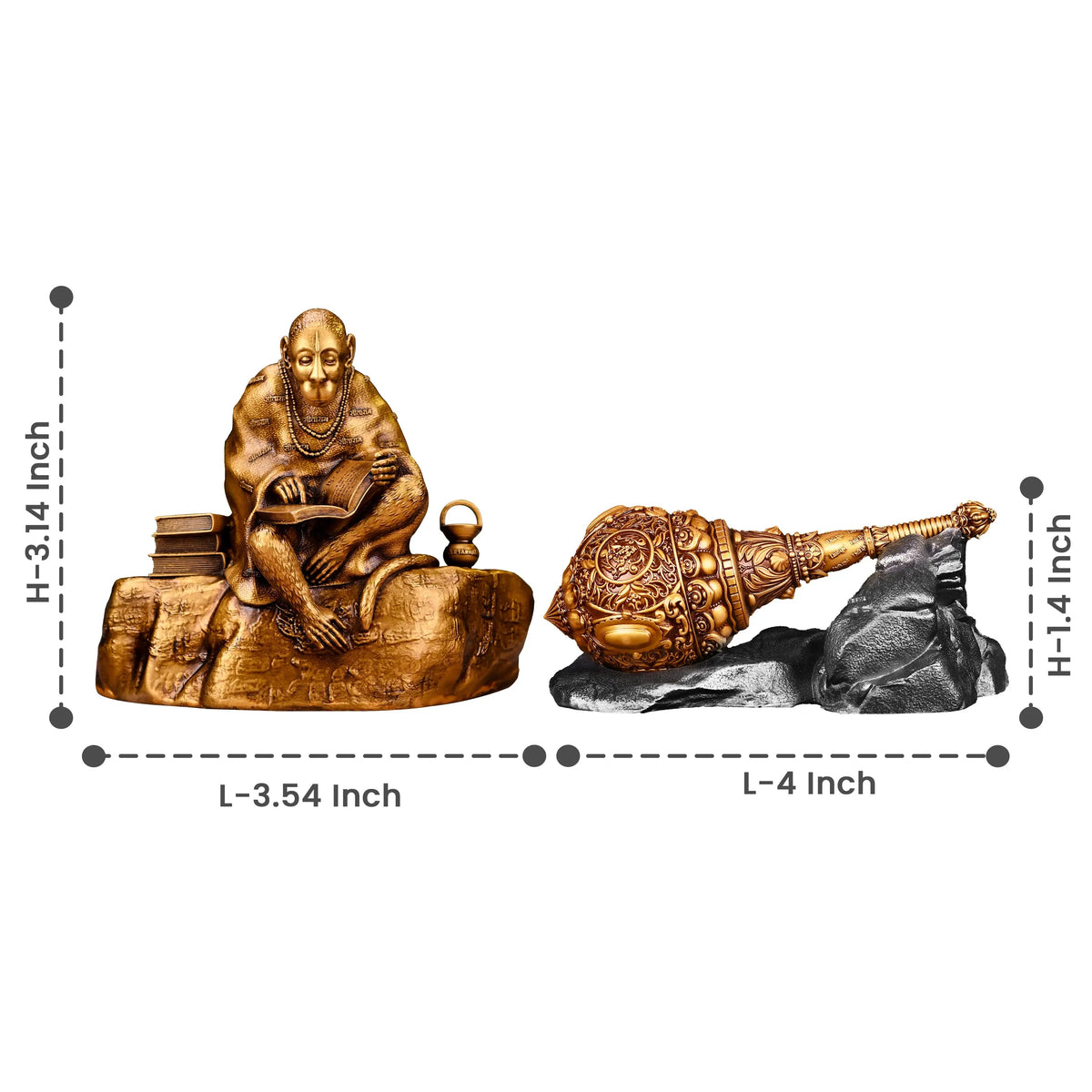 Ramayani Lord Hanuman Ji & Lord Hanuman Gada Idol Set