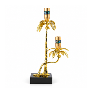 Coastal Luxe Palm Candle Holder 