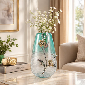 Zinc Alloy Biophilic Glass Flower Vase 