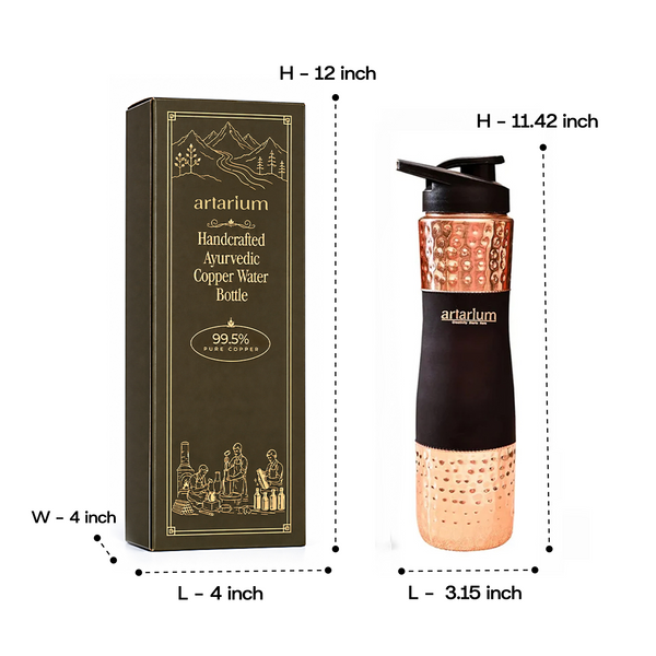 Copper Sipper Bottle with premium packaging