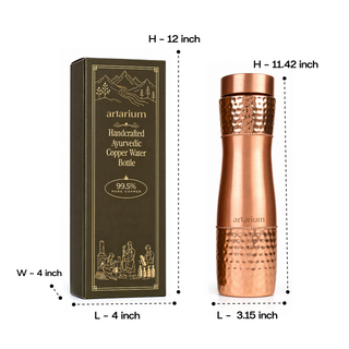 Hammered Copper Bottle with premium packaging