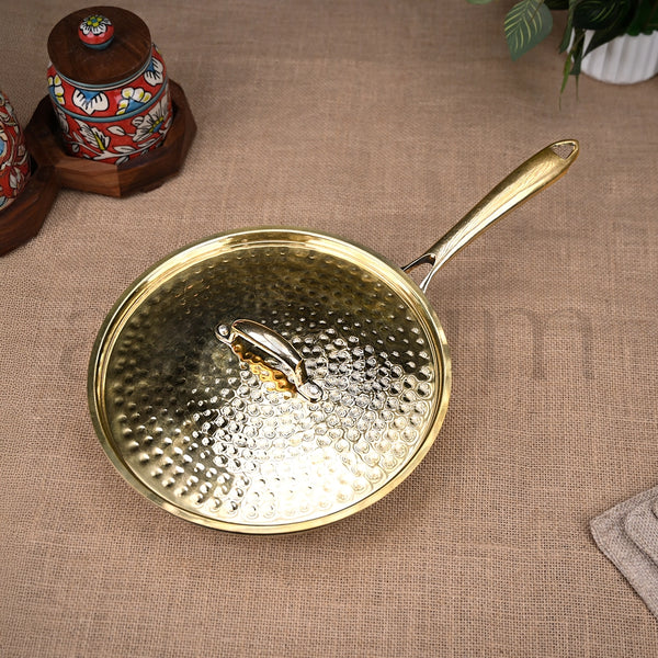 Brass Frying Pan with Lid
