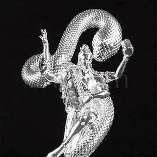 Mystical Shiva Silver Plated Idol