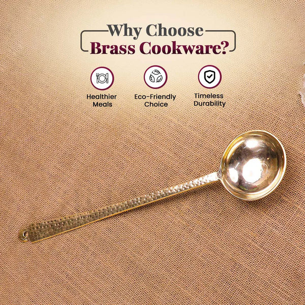 Pure Brass Handcrafted Ladle/Scoop