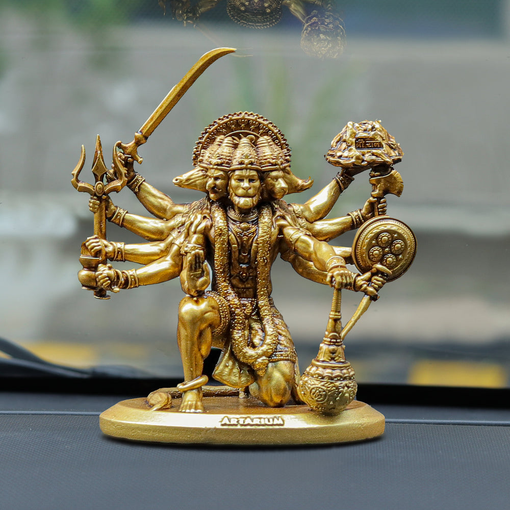 Sitting Panchmukhi Lord Hanuman Car Dashboard