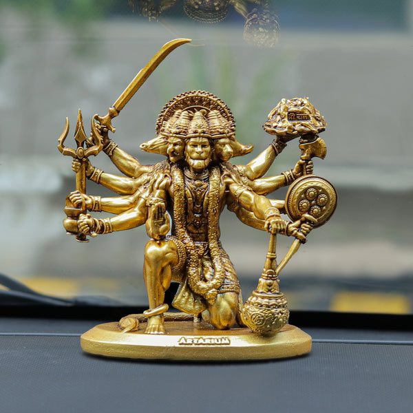 Sitting Panchmukhi Lord Hanuman Car Dashboard