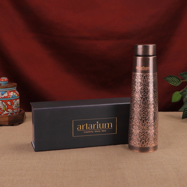 Antique Etching Copper Bottle With Gift Box